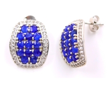 Boucles d'oreilles celeste saphir